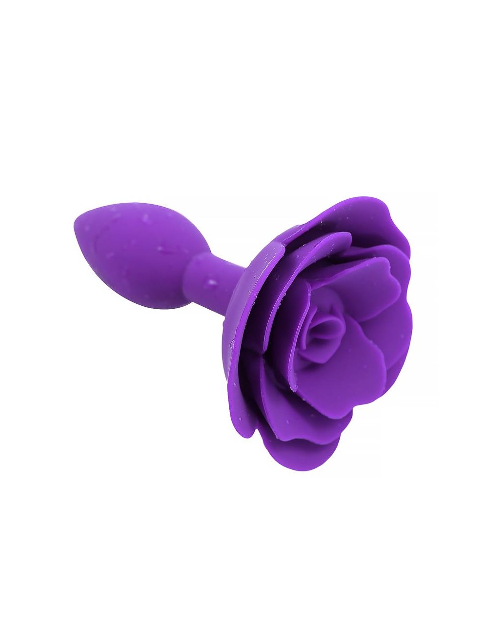 Plug Anal de Silicona con Rosa Purpura