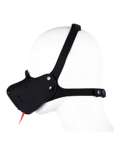 Bozal de Perro de Neopreno Desmontable Ajustable Negro