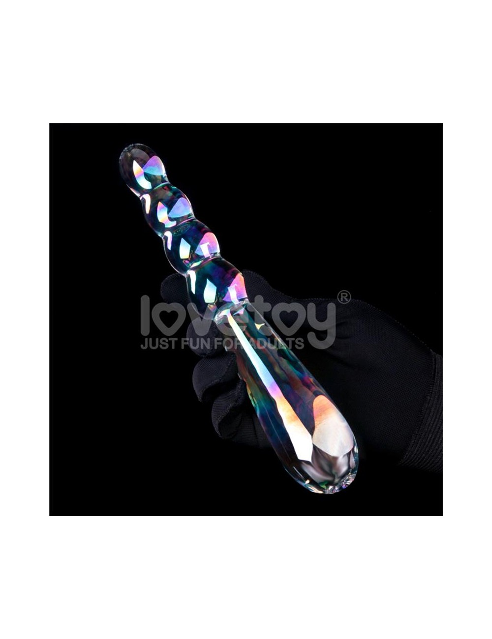 Dildo de Cristal que Brilla en la Oscuridad Twilight Gleam Rising Ripples