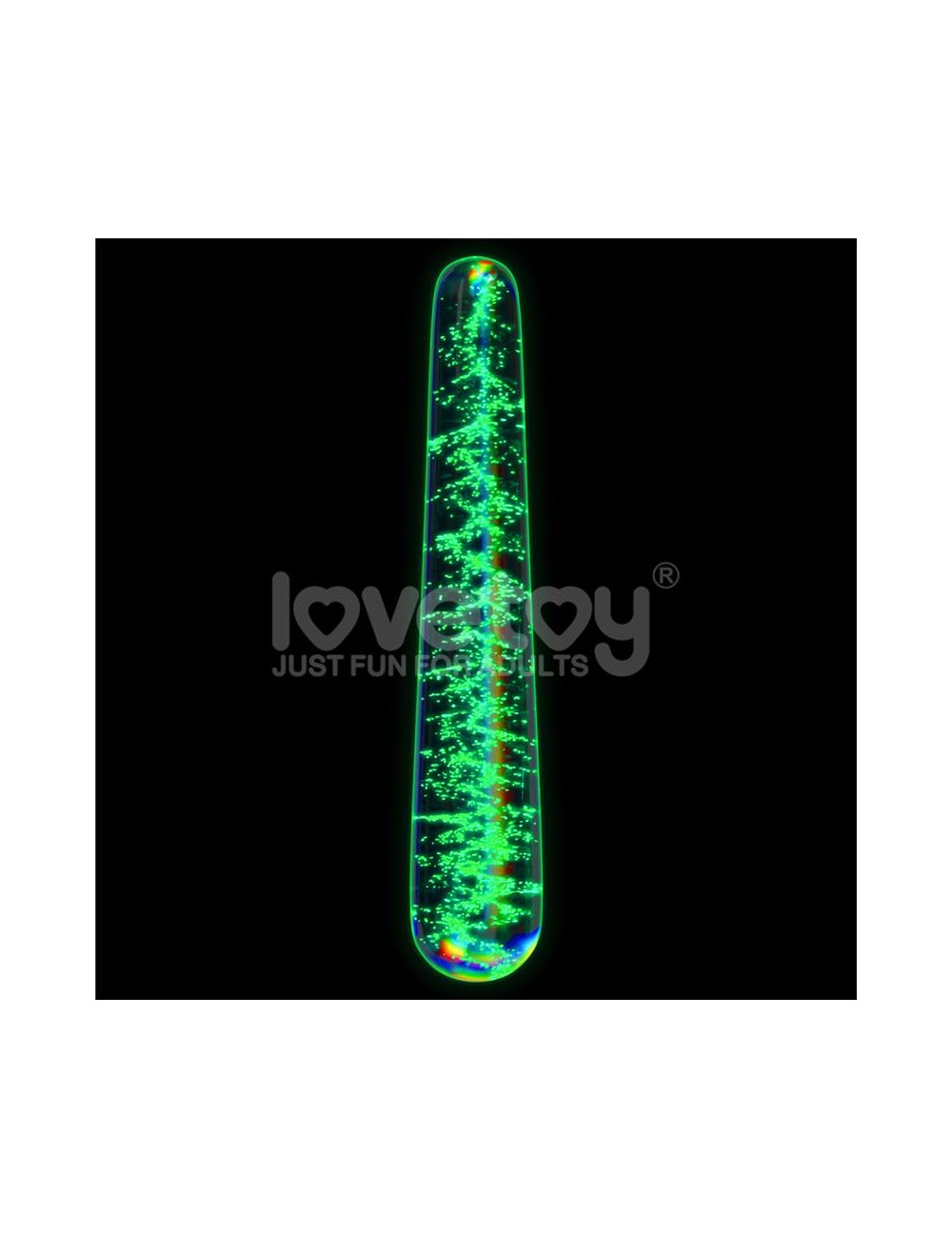 Dildo de Cristal que Brilla en la Oscuridad Dark Twilight Slim Fantasy