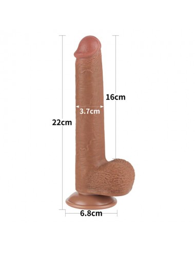 Dildo con Piel Retractil 9 Bronceado