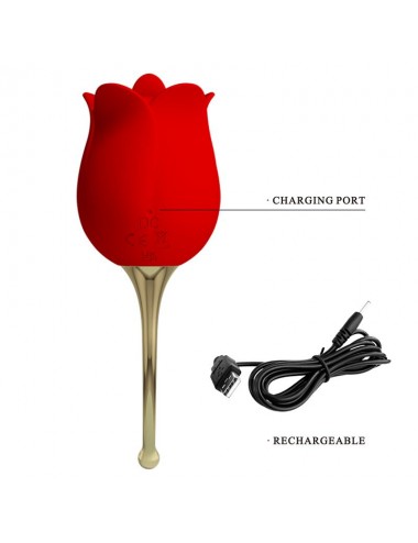 Rose Lover Estimulador con Vibracion y Licking