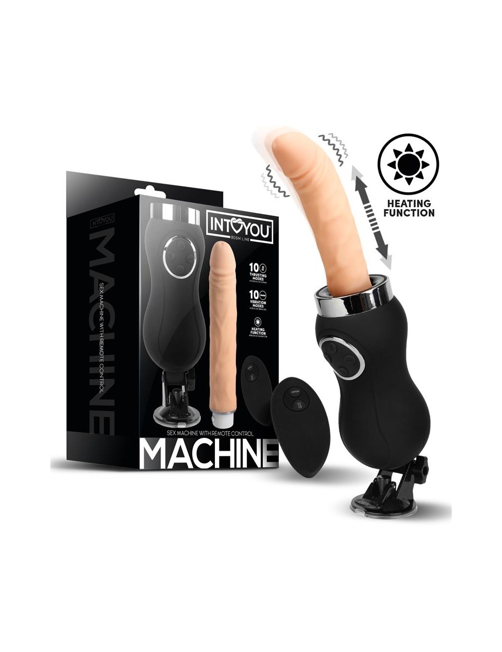 Sex Machine Vibracion Thrusting y Calor Control Remoto USB