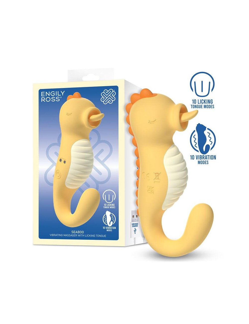 Seaboo Masajeador con Vibracion y Lengua Licking