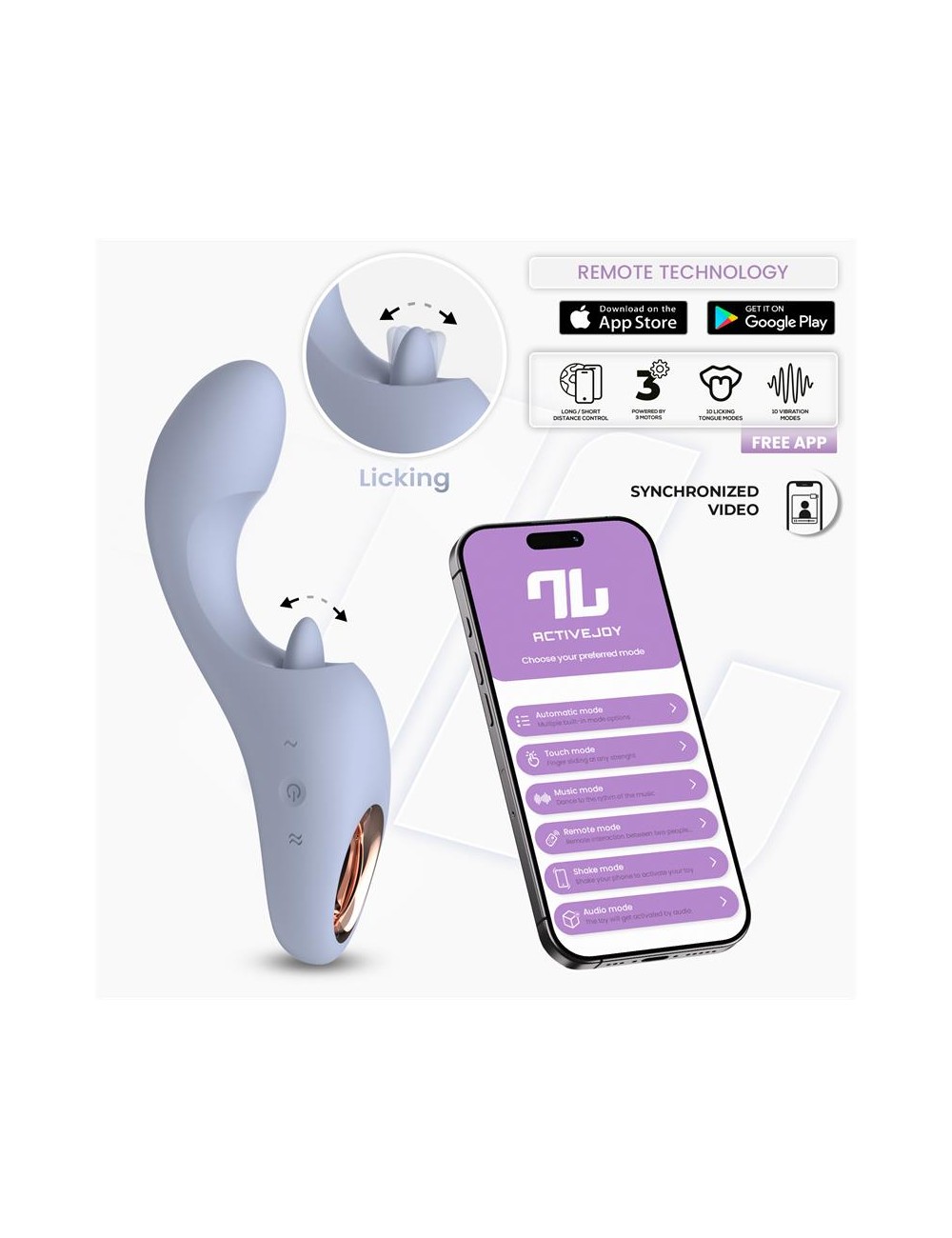 Licky Vibrador con Lengua Licking con App