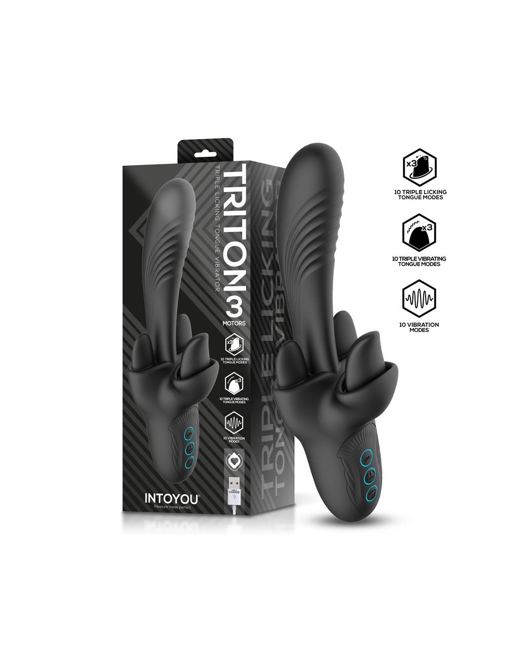 Triton Vibrador Triple Lengua
