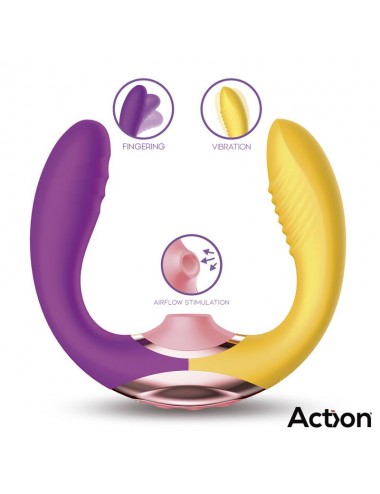 Two Lovers 3 in 1 Vibrador con Finger y Succion