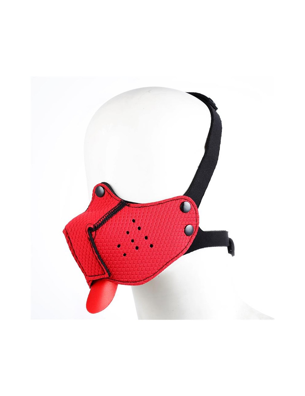 Bozal de Perro de Neopreno Desmontable y Ajustable Rojo