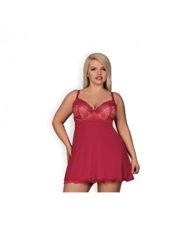 Rosalyne Babydoll y Tanga Rojo