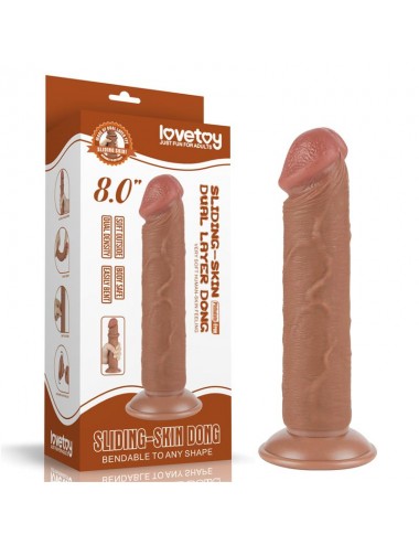 Dildo con Piel Retractil 8 Bronceado