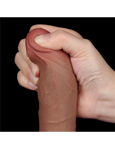 Dildo con Piel Retractil 8 Bronceado