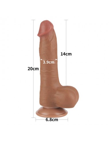 Dildo con Piel Retractil 8 Bronceado