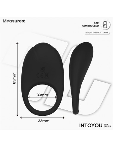 Ringo Anillo Vibrador con APP Unibody Negro