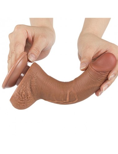 Dildo con Piel Retractil 75 Bronceado