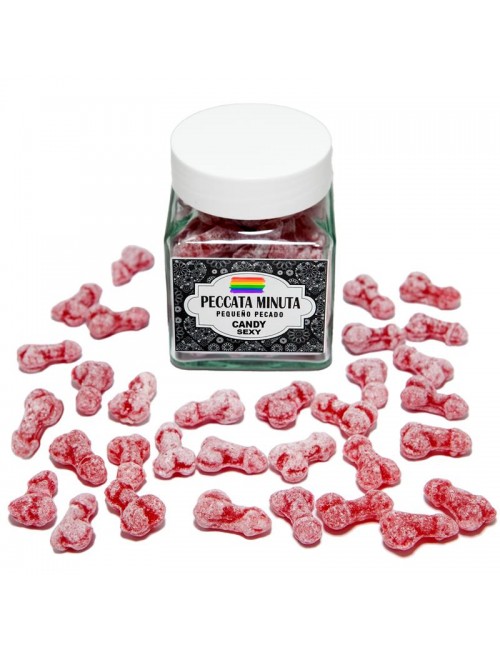 Bote 40 Caramelos Pene LGBT Fresa Cereza