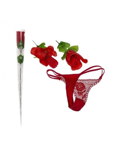 Rosa con Tanga Color Rojo