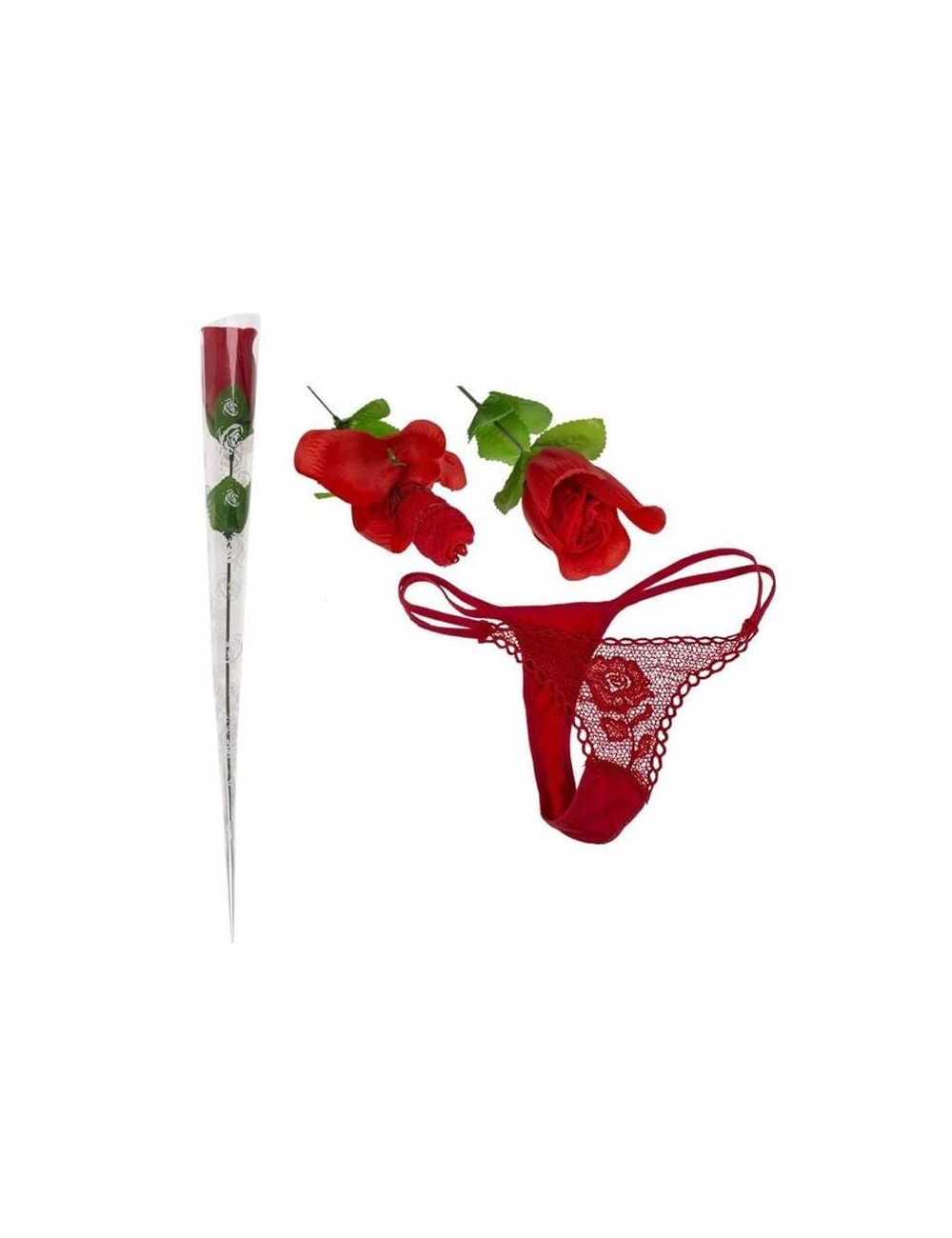 Rosa con Tanga Color Rojo