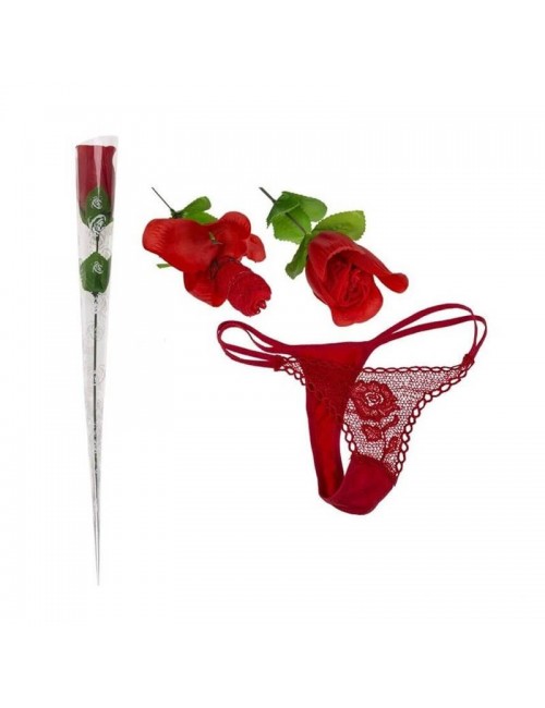 Rosa con Tanga Color Rojo