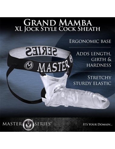 Grand Mamba XL Suspensorio con Dildo Hueco Transparente