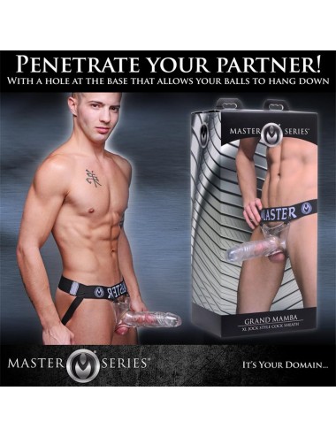 Grand Mamba XL Suspensorio con Dildo Hueco Transparente