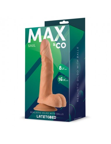 Saul Dildo Realista con Testiculos Natural 825 21 cm