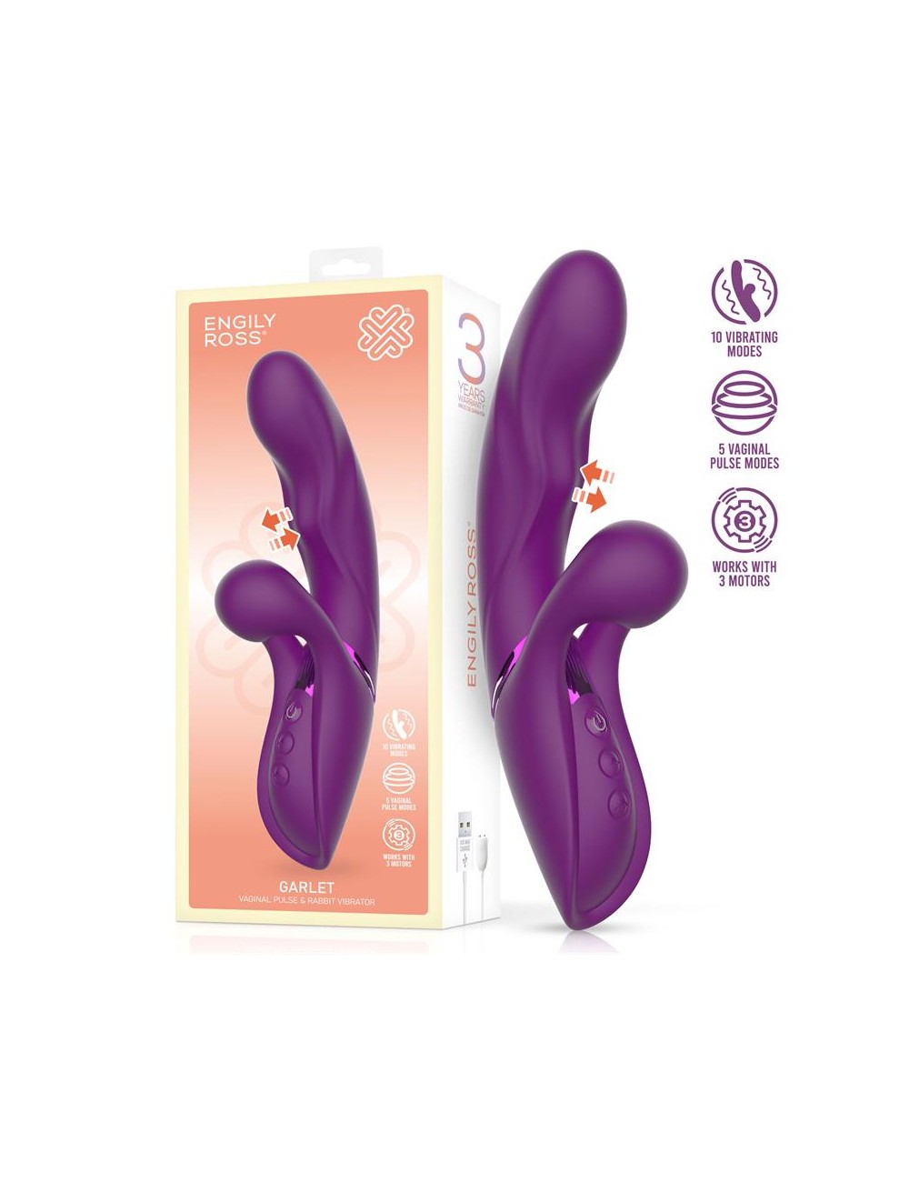 Garlet Vibrador con Bola de Pulsacion 3 Motores