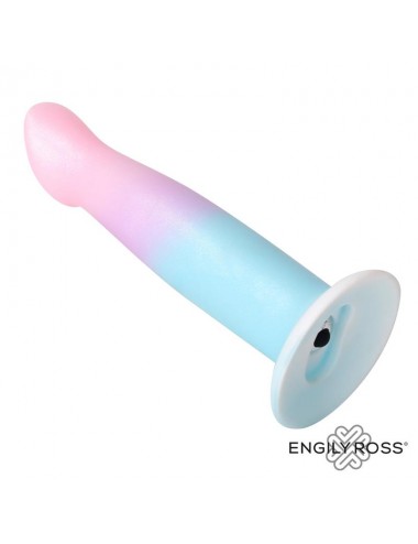 Dildo con Vibracion y Ventosa Color Degradado 17 cm