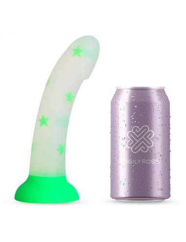 Dildo que Brilla en la Oscuridad Confetti Star 17 cm