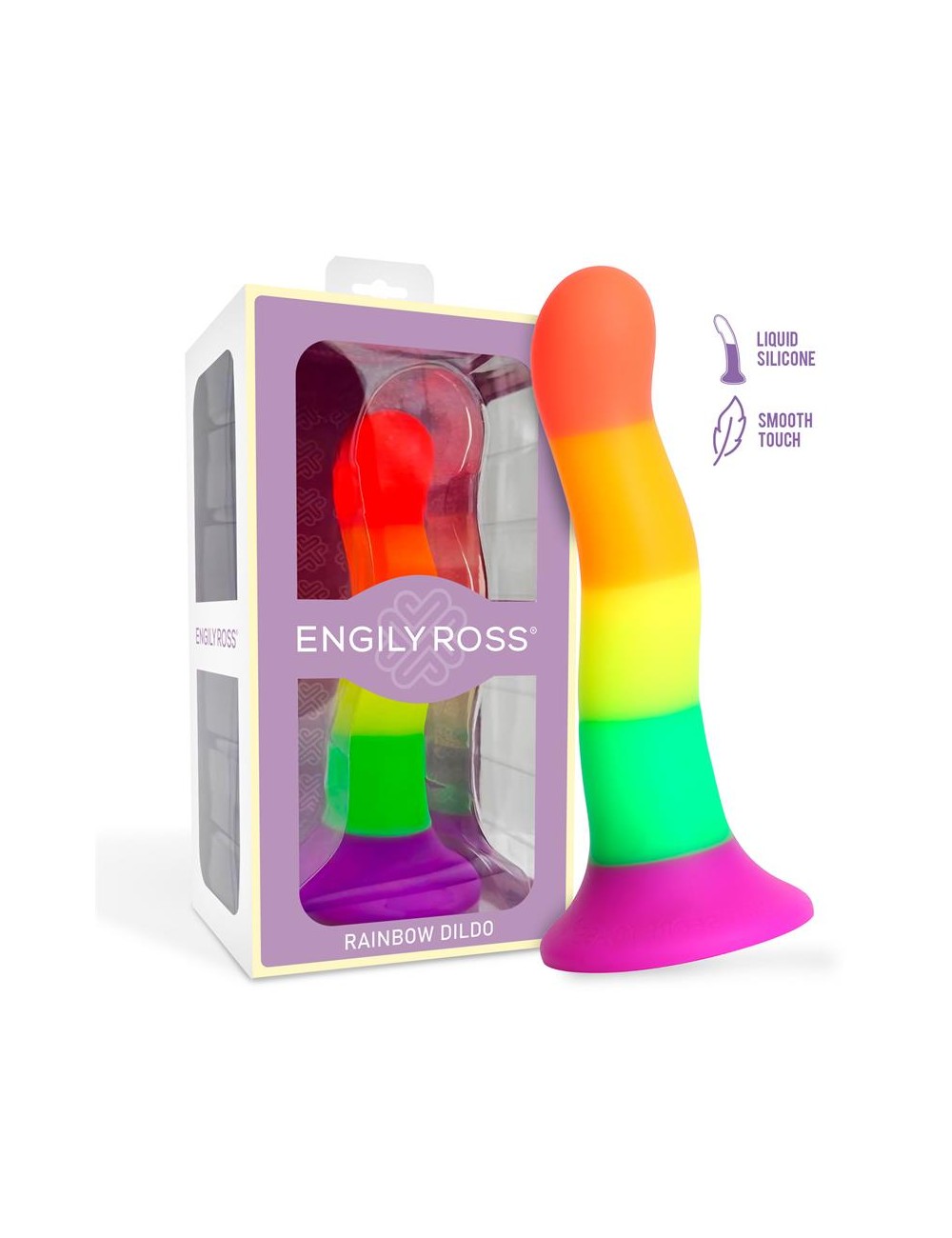 Dildo Color Arcoiris LGBT 18 cm