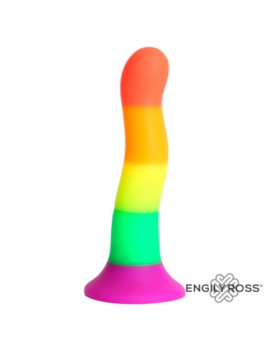 Dildo Color Arcoiris LGBT 18 cm