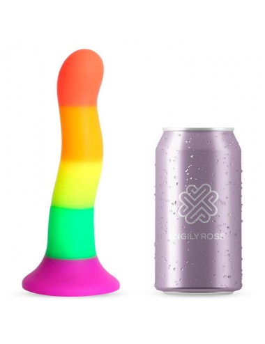 Dildo Color Arcoiris LGBT 18 cm