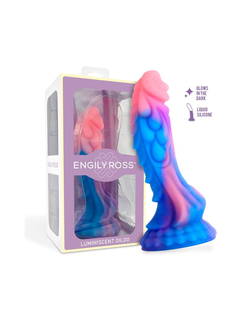 Dildo Dragon Brilla en la Oscuridad 18 cm