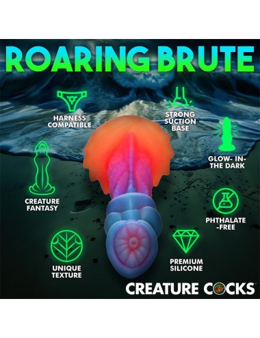 Aqua Cock Dildo Brilla en la Oscuridad Silicona