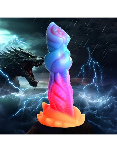 Aqua Cock Dildo Brilla en la Oscuridad Silicona