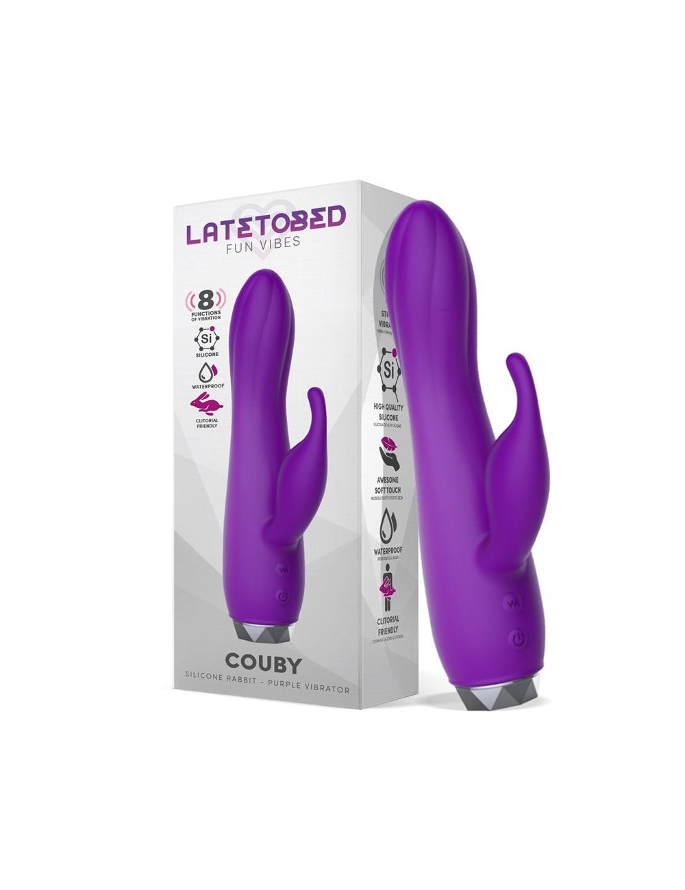 Couby Silicone Rabbit Purple Vibrator