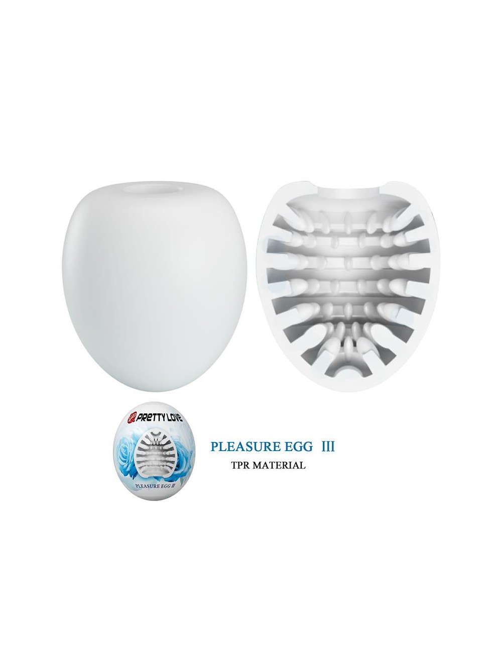 Huevo Masturbador Pleasure Egg III Blanco