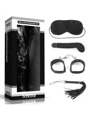 Kit Bondage Deluxe con Vibrador Negro