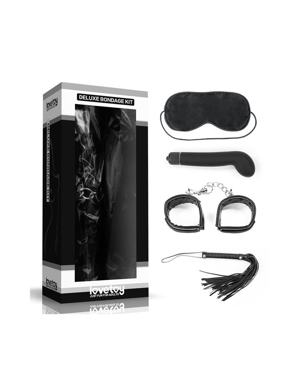 Kit Bondage Deluxe con Vibrador Negro