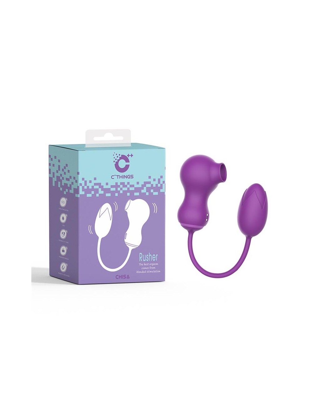 Rusher Succionador de Clitoris y Huevo Vibrador
