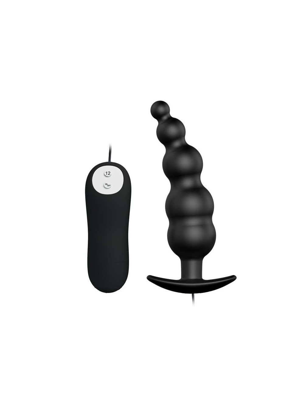 Vibrador Anal Burbujas Negro con Control Remo cl70