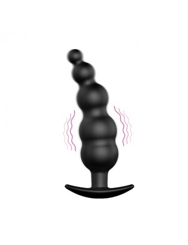 Vibrador Anal Burbujas Negro con Control Remo cl70