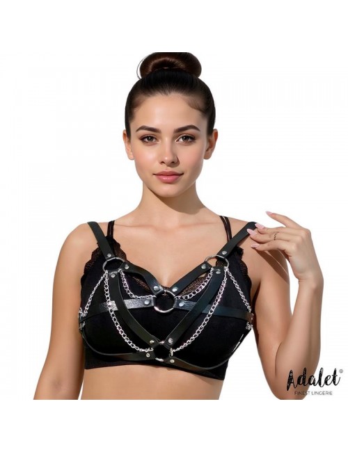 Karina Top Cuero Vegano con Cadenas Talla unica