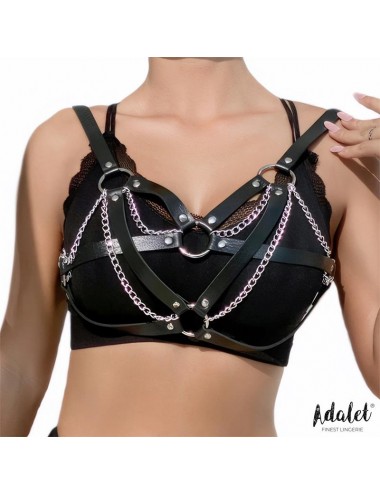 Karina Top Cuero Vegano con Cadenas Talla unica