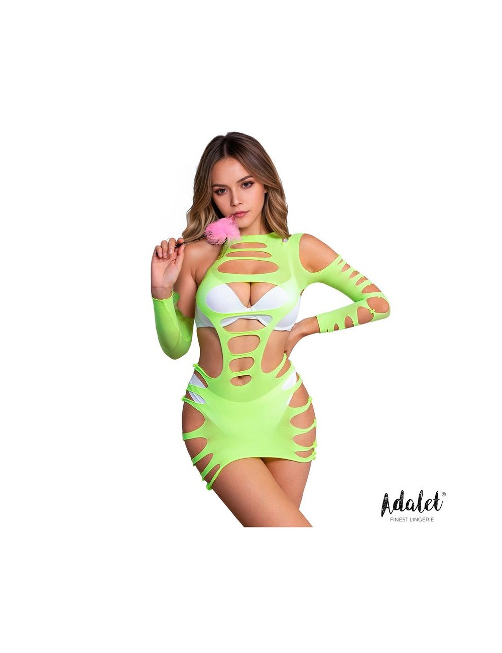 Willow Vestido Hollow out Amarillo Talla unica