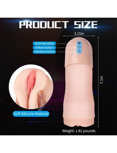 Masturbador con Vibracion y Efecto Succion Suctroker V10 X
