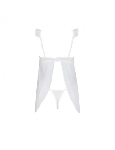Milagros Chemise y Tanga Blanco