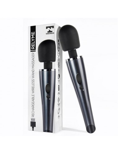 Wand Massager Relyme USB Silicone Black