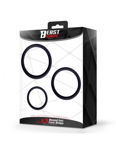 Set de 3 Anillos para el Pene Silicona S M y L