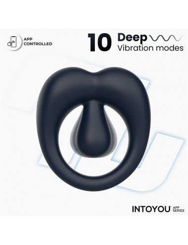 Kenny Anillo Vibrador con Estimulador de Clitoris y APP Azul Noche