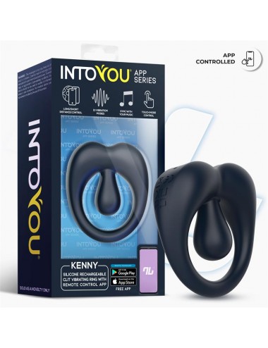 Kenny Anillo Vibrador con Estimulador de Clitoris y APP Azul Noche